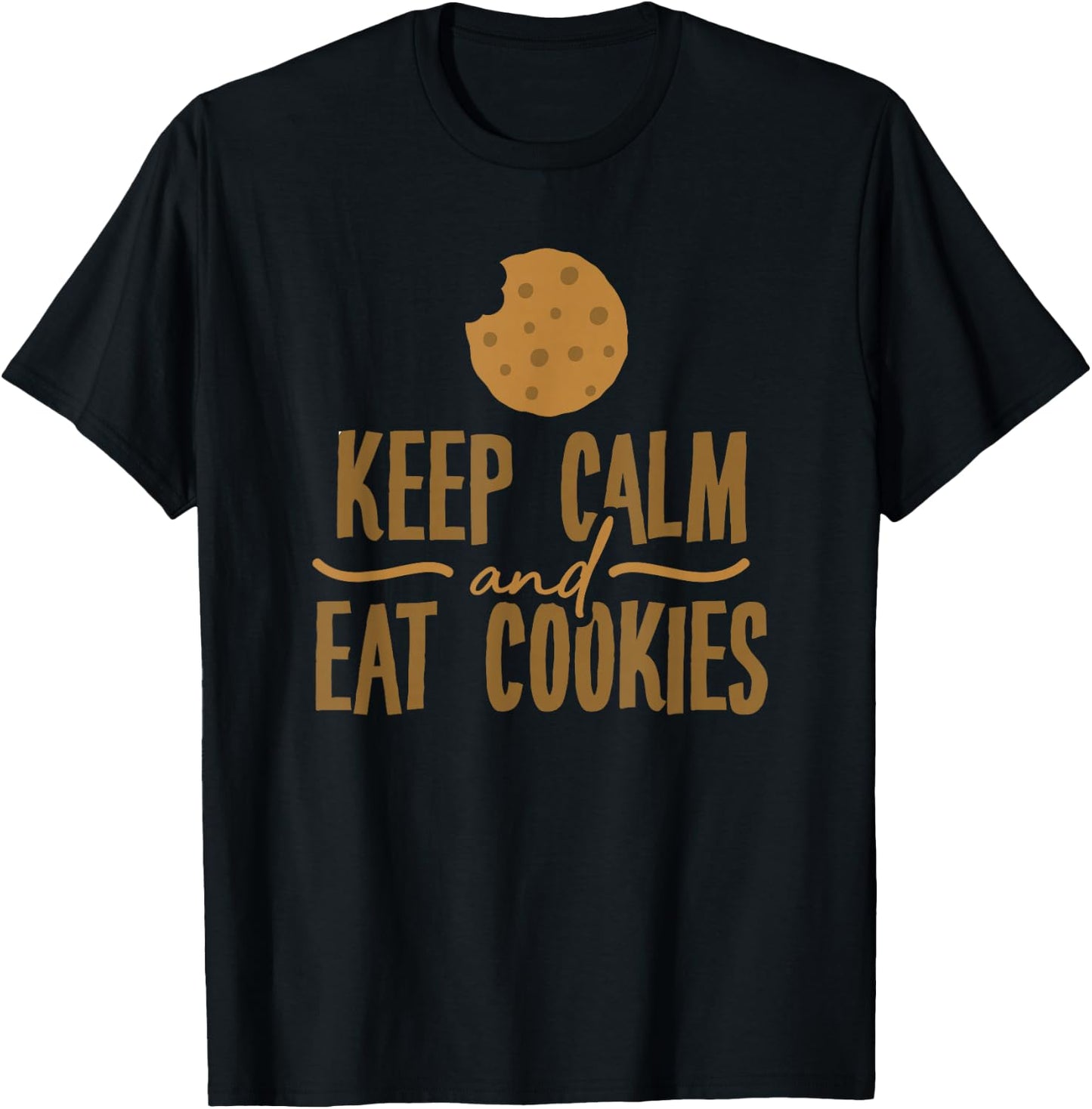SHIRTSIDE Cookie Lover - Women's Black Cookie-Themed - Small - Classic Fit - Short Sleeve T-Shirt - T-Shirt | Black