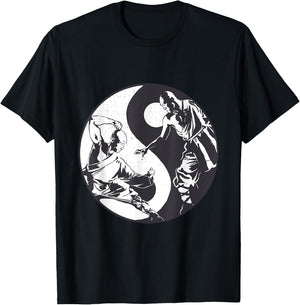 Shaolin Martial Arts Kung Fu Yin Yang MMA Chinese Vintage T-Shirt - T-Shirt | Black