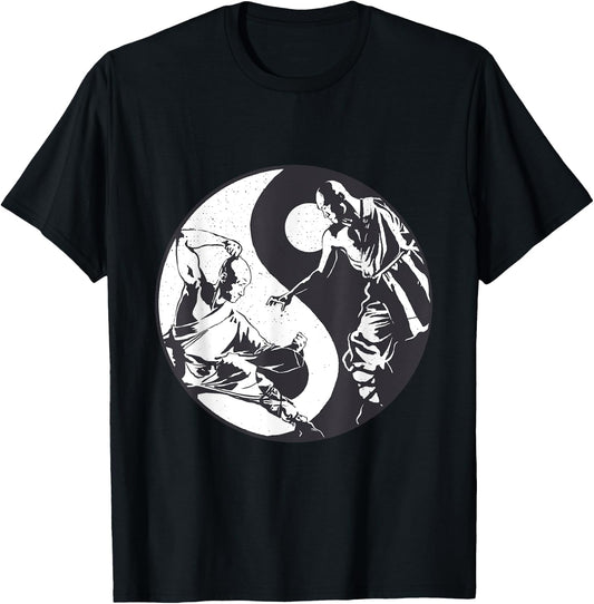 Shaolin Martial Arts Kung Fu Yin Yang MMA Chinese Vintage T-Shirt - T-Shirt | Black