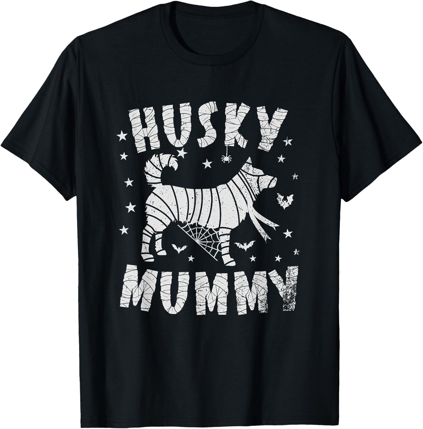 Siberian Husky Mummy - Halloween T-Shirt - T-Shirt | Black