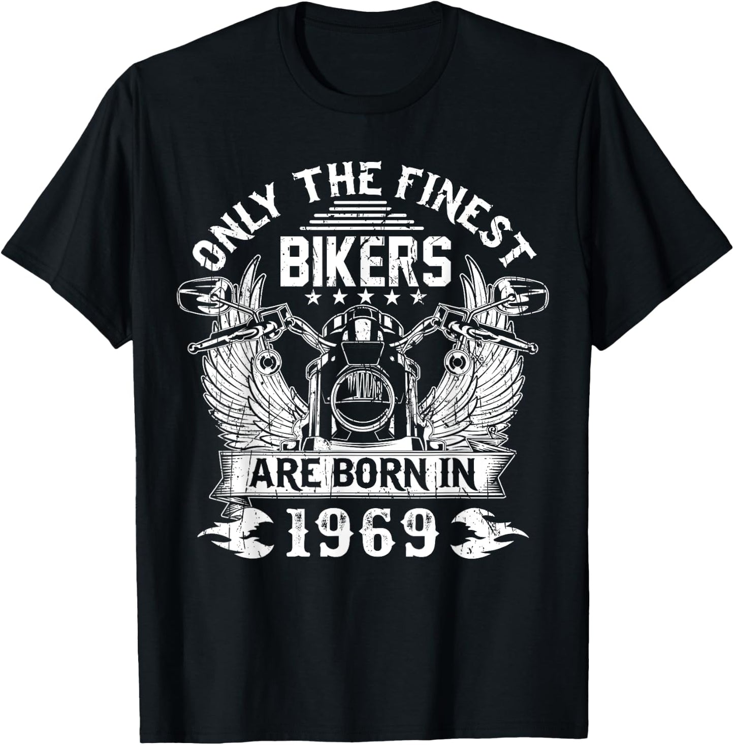 Only Finest Bikers Are Born In 1969 biker T-Shirt - T-Shirt | Black