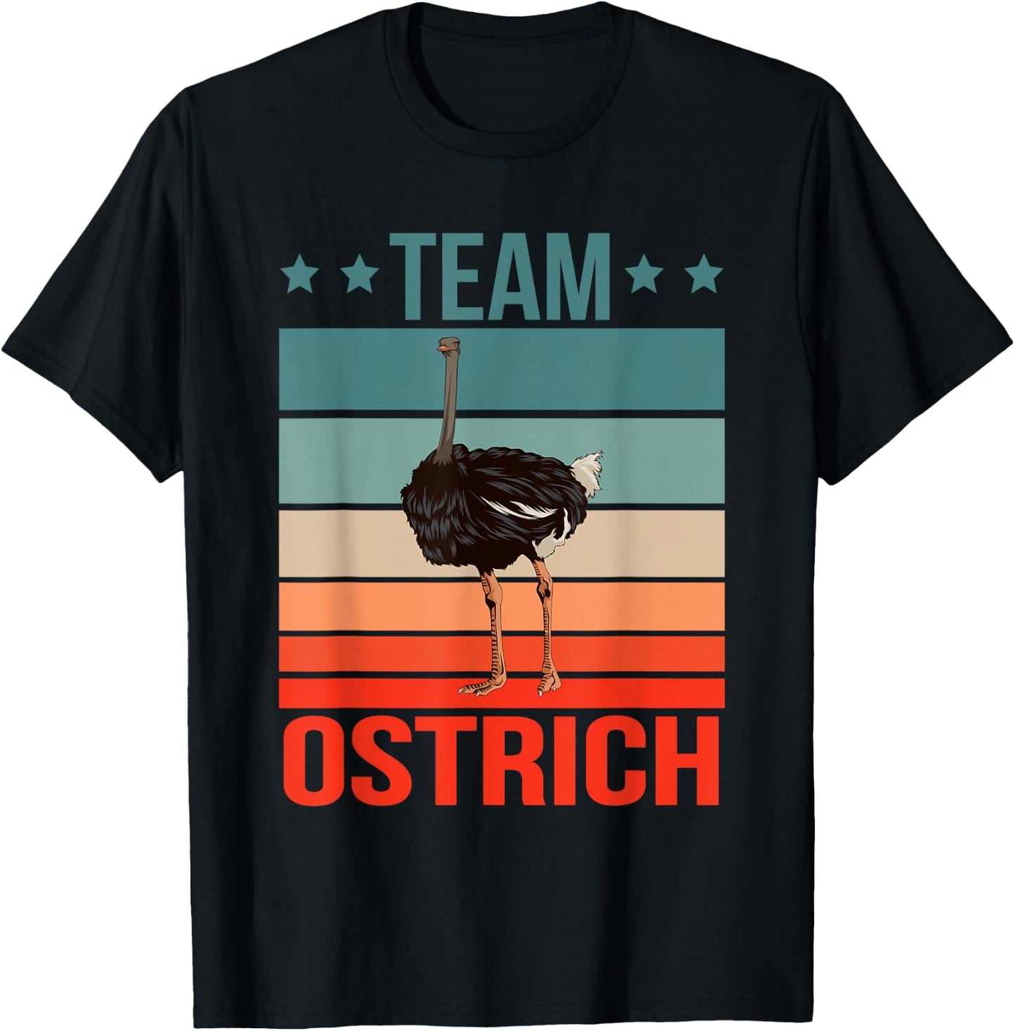 Team Ostrich Quote Farmer Bird Birdwatching Birding Ostrich T-Shirt - T-Shirt | Black