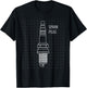 Spark Plug Blueprint - Fun engine and mechanics design T-Shirt - T-Shirt | Black