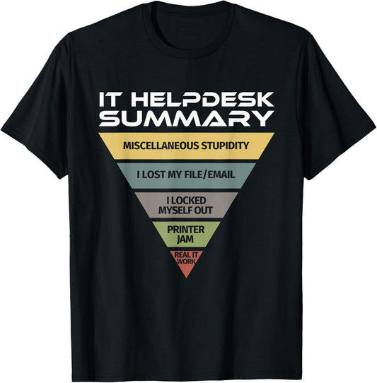 Funny IT Tech Help Desk Helpdesk Support T-Shirt - T-Shirt | Black