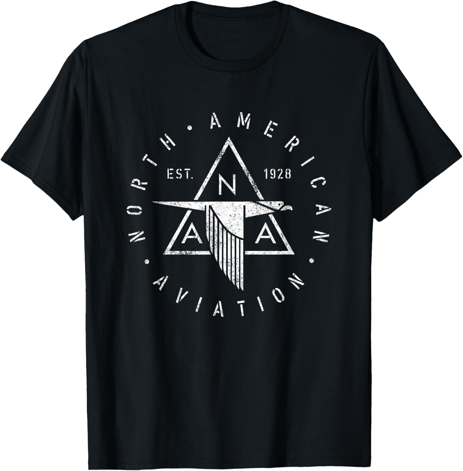 North American Aviation Logo | Vintage NAA T-Shirt - T-Shirt | Black