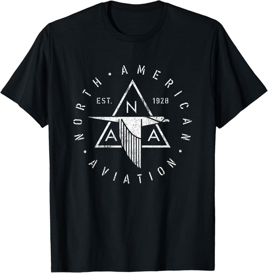 North American Aviation Logo | Vintage NAA T-Shirt - T-Shirt | Black