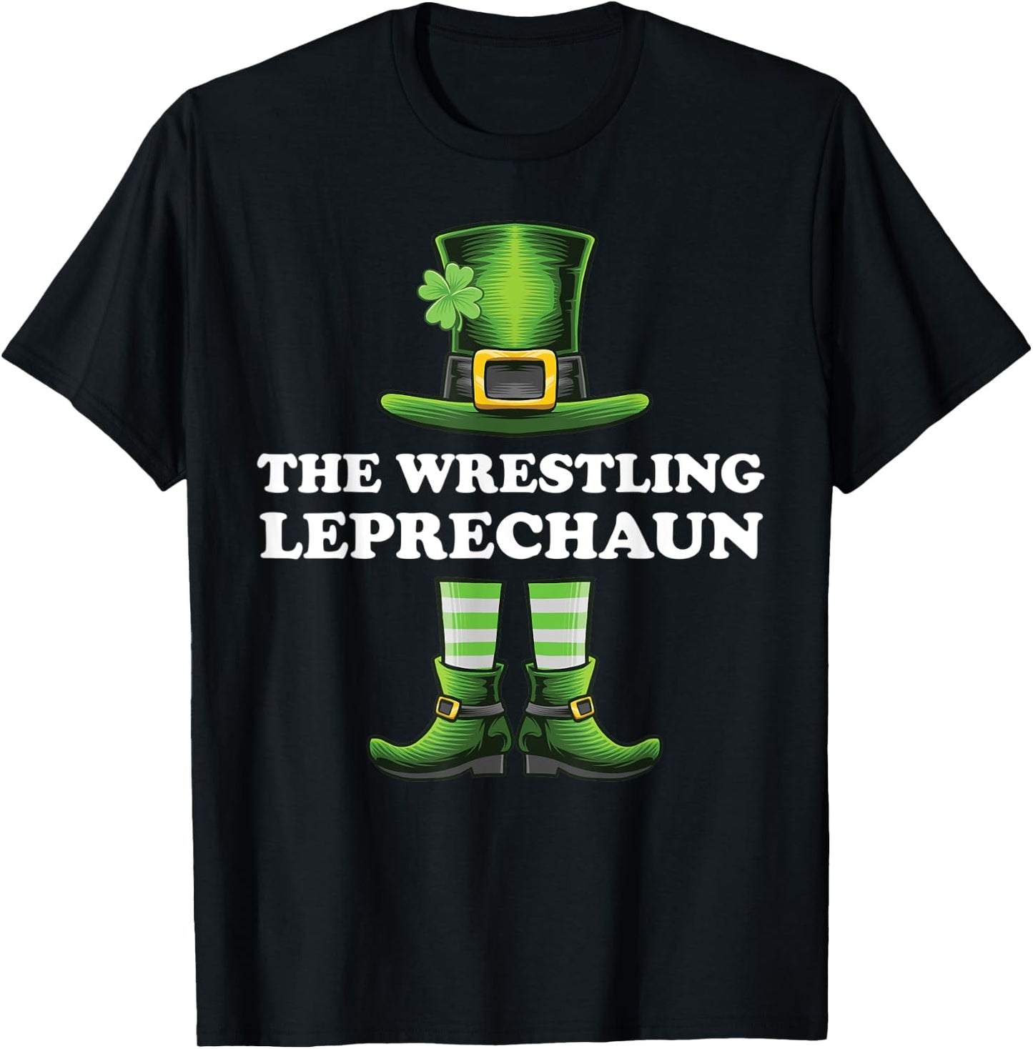 The Wrestling Leprechaun Matching Family St Patricks Day T-Shirt - T-Shirt | Black