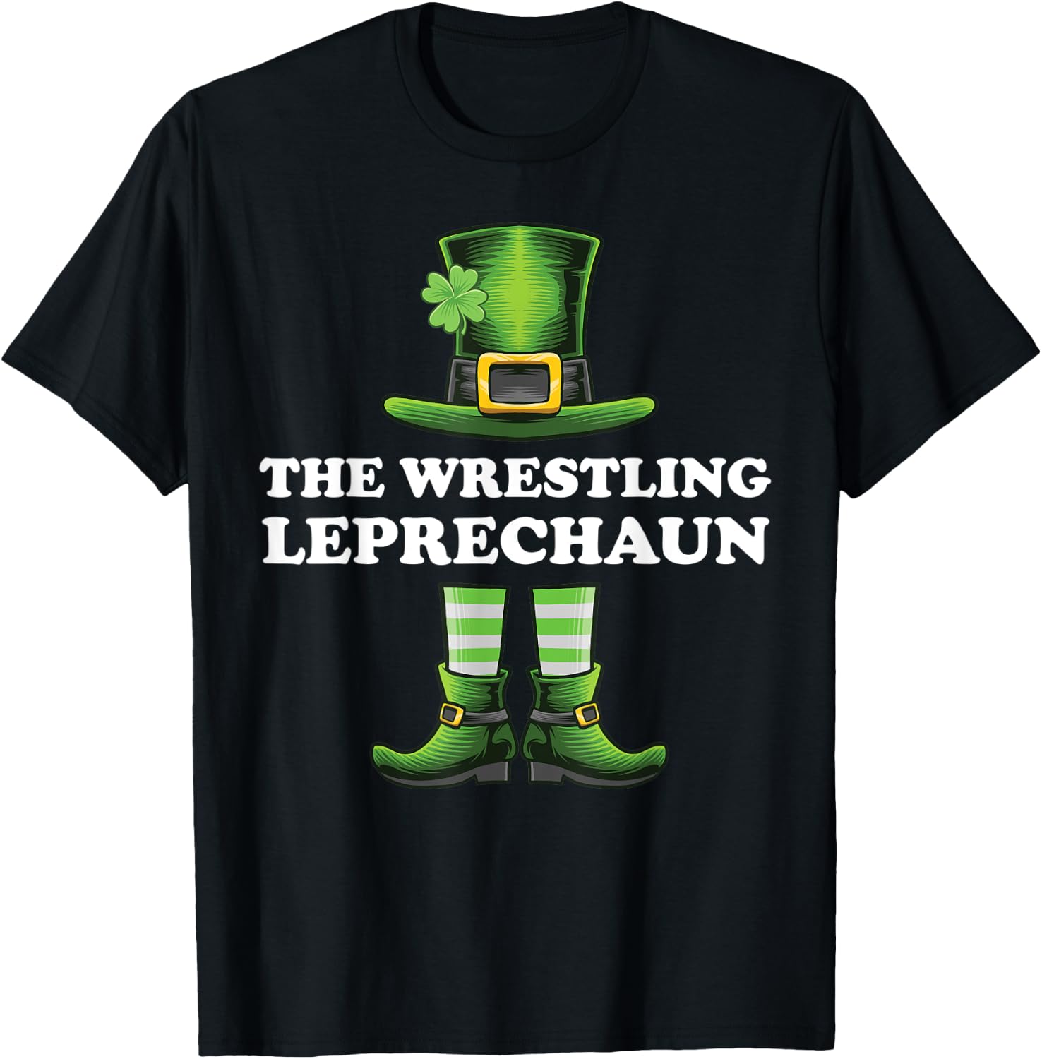 The Wrestling Leprechaun Matching Family St Patricks Day T-Shirt - T-Shirt | Black