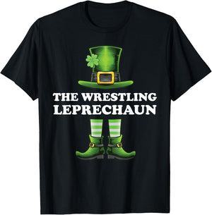 The Wrestling Leprechaun Matching Family St Patricks Day T-Shirt - T-Shirt | Black