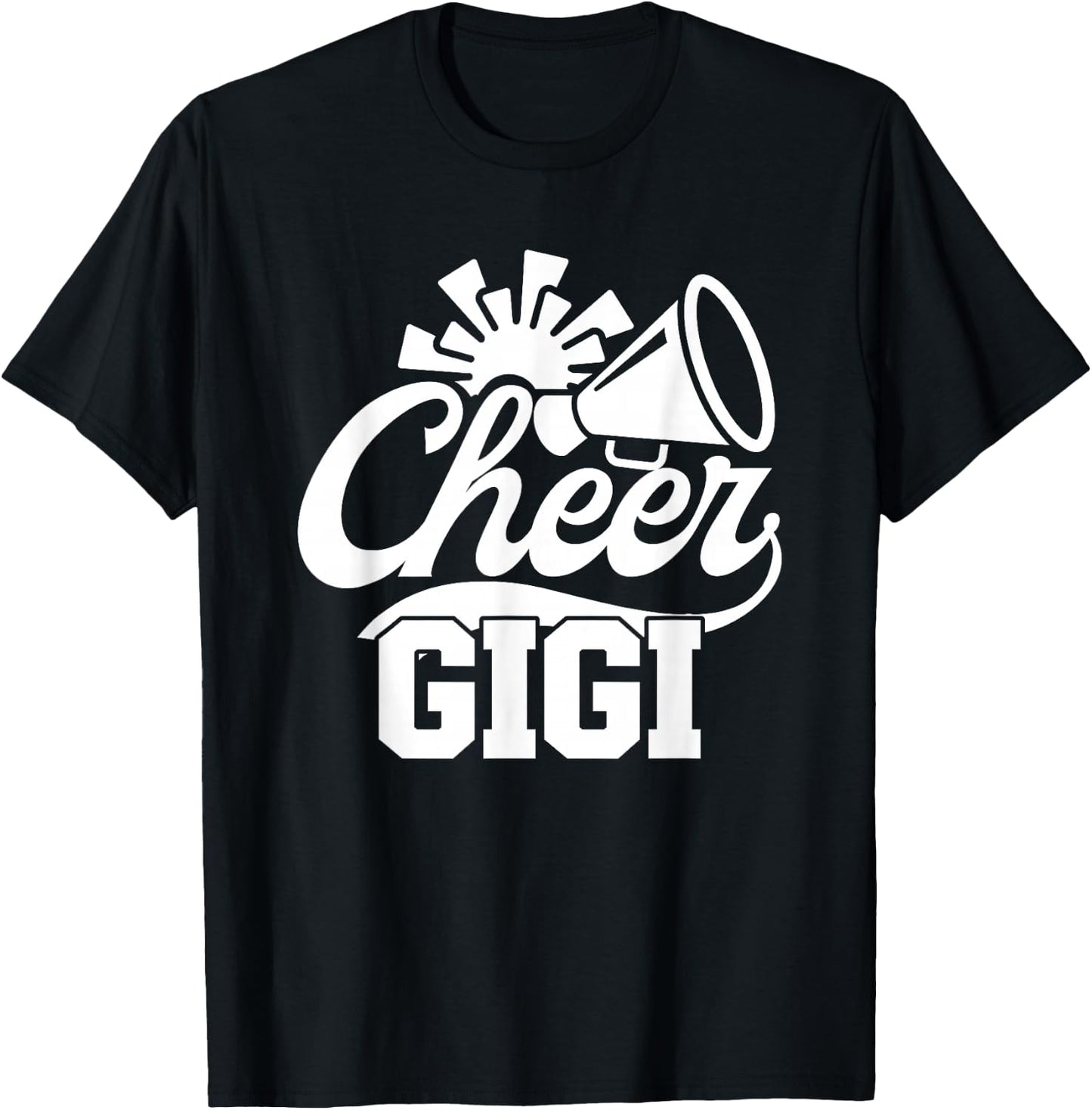 Cheer Gigi Cheerleading Gigi Grandma Of A Cheerleader Gigi T-Shirt - T-Shirt | Black