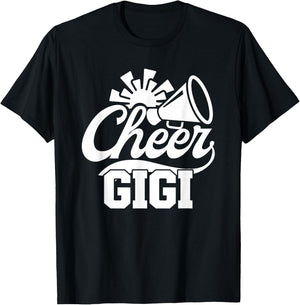 Cheer Gigi Cheerleading Gigi Grandma Of A Cheerleader Gigi T-Shirt - T-Shirt | Black