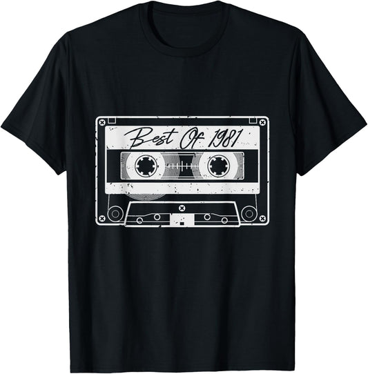 Cassette Tape Costume Shirt Best Of 1981 T- Shirt T-Shirt - T-Shirt | Black