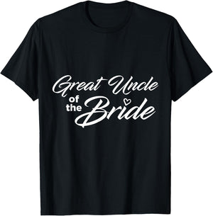 Great Uncle Of The Bride Wedding Party T-Shirt - T-Shirt | Black