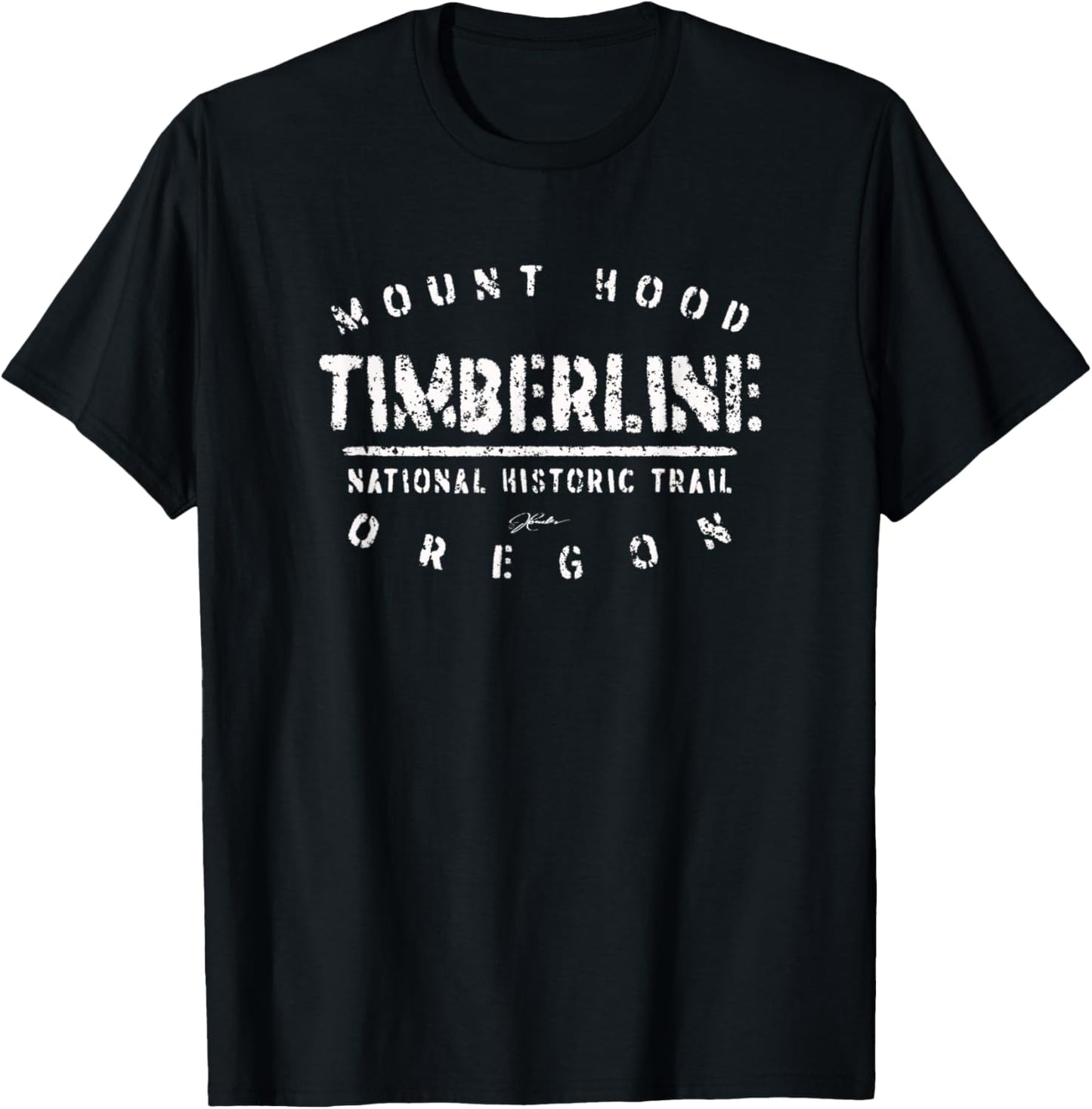 JCombs: Timberline National Historic Trail, Mount Hood, OR T-Shirt - T-Shirt | Black