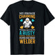 Welder Wife Mom Girlfriend Cute Funny Welding Weld Welders T-Shirt - T-Shirt | Black