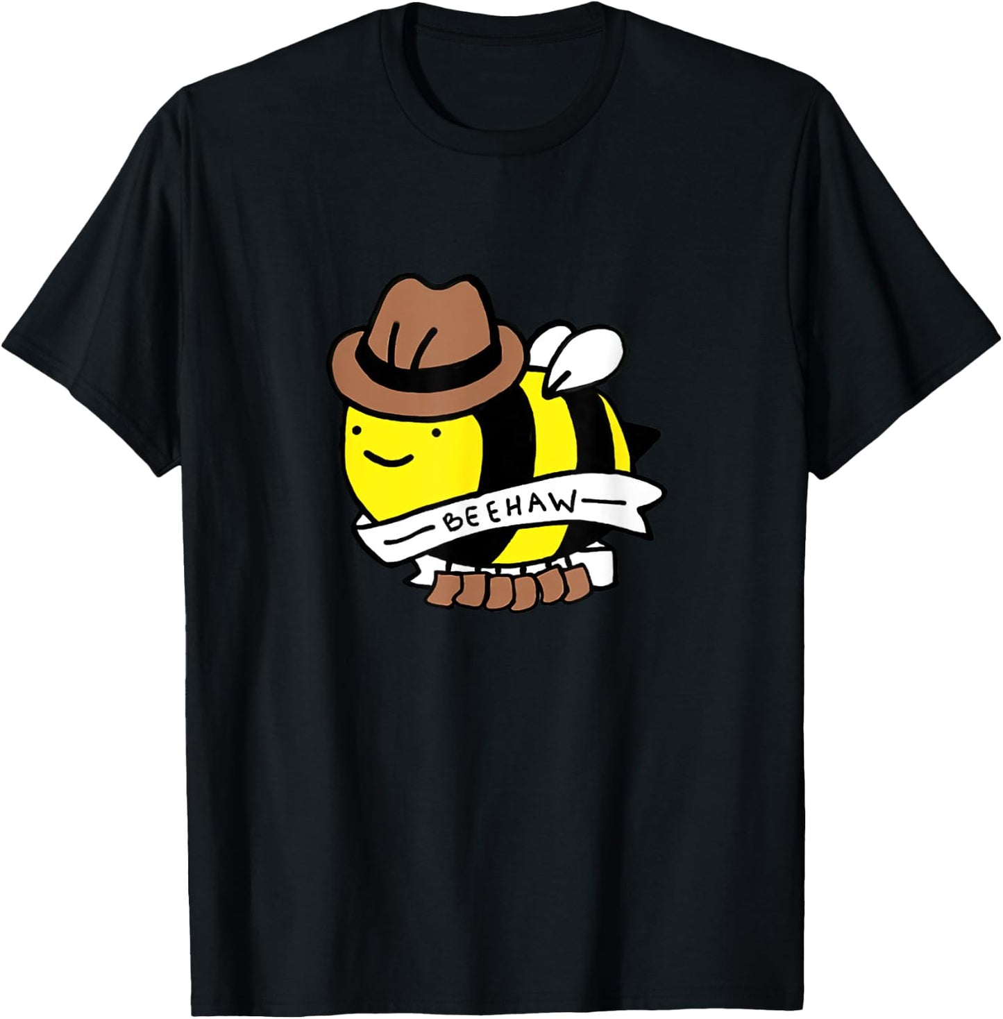 Funny Beehaw Cowboy Bee Lovers Western Country Cowgirl Gift T-Shirt - T-Shirt | Black