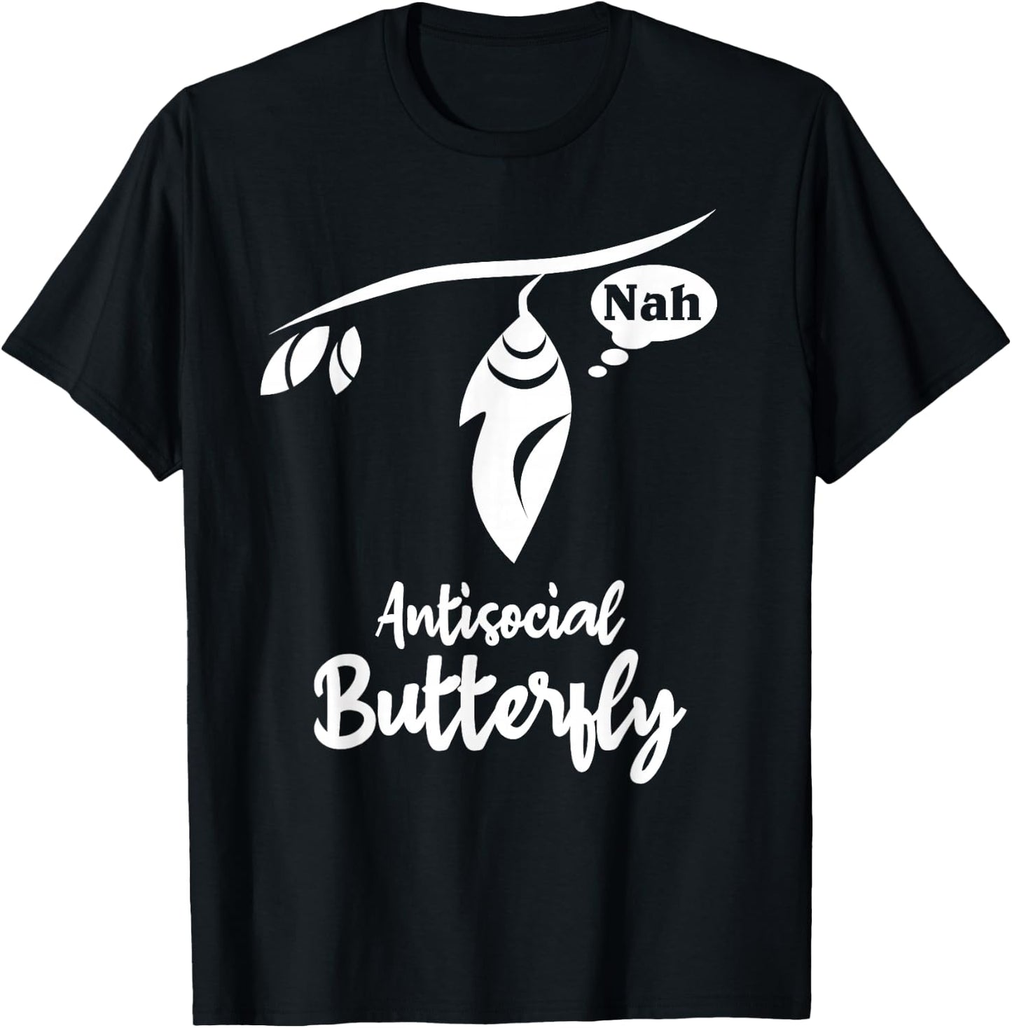 Antisocial Butterfly - Introvert Shirt T-Shirt - T-Shirt | Black