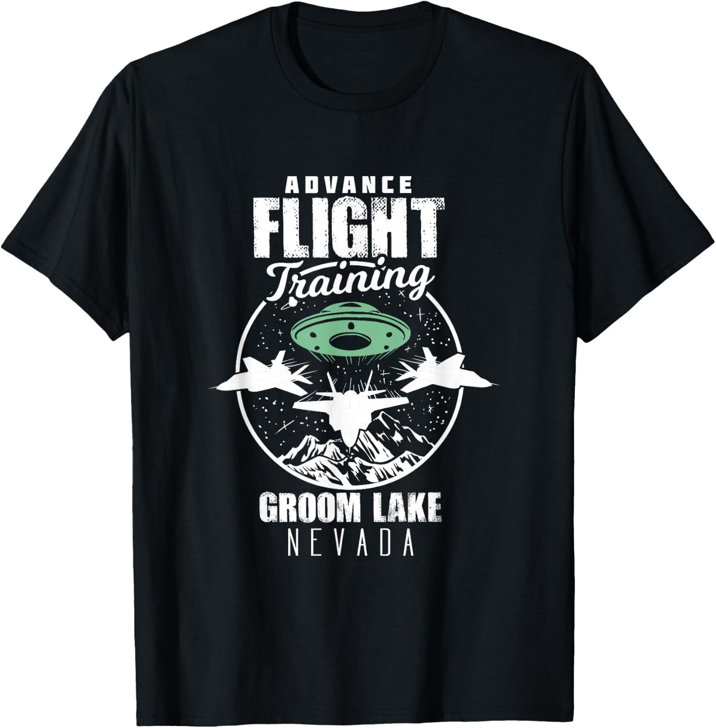 Advanced Flight Training Groom Lake Nevada T-Shirt - T-Shirt | Black