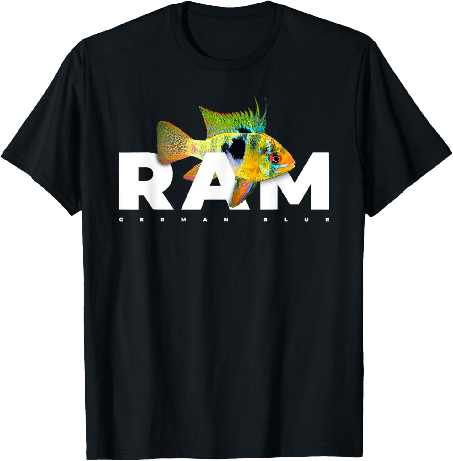 German Blue Ram Cichlid Aquarium Fish Keeper T-Shirt - T-Shirt | Black