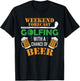 Funny Golf And Beer T Shirt Golfing With A Chance Of Beer T-Shirt - T-Shirt | Black
