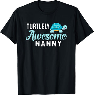 Best Nanny Ever - Awesome Nanny with Cute Turtle for Grandma T-Shirt - T-Shirt | Black