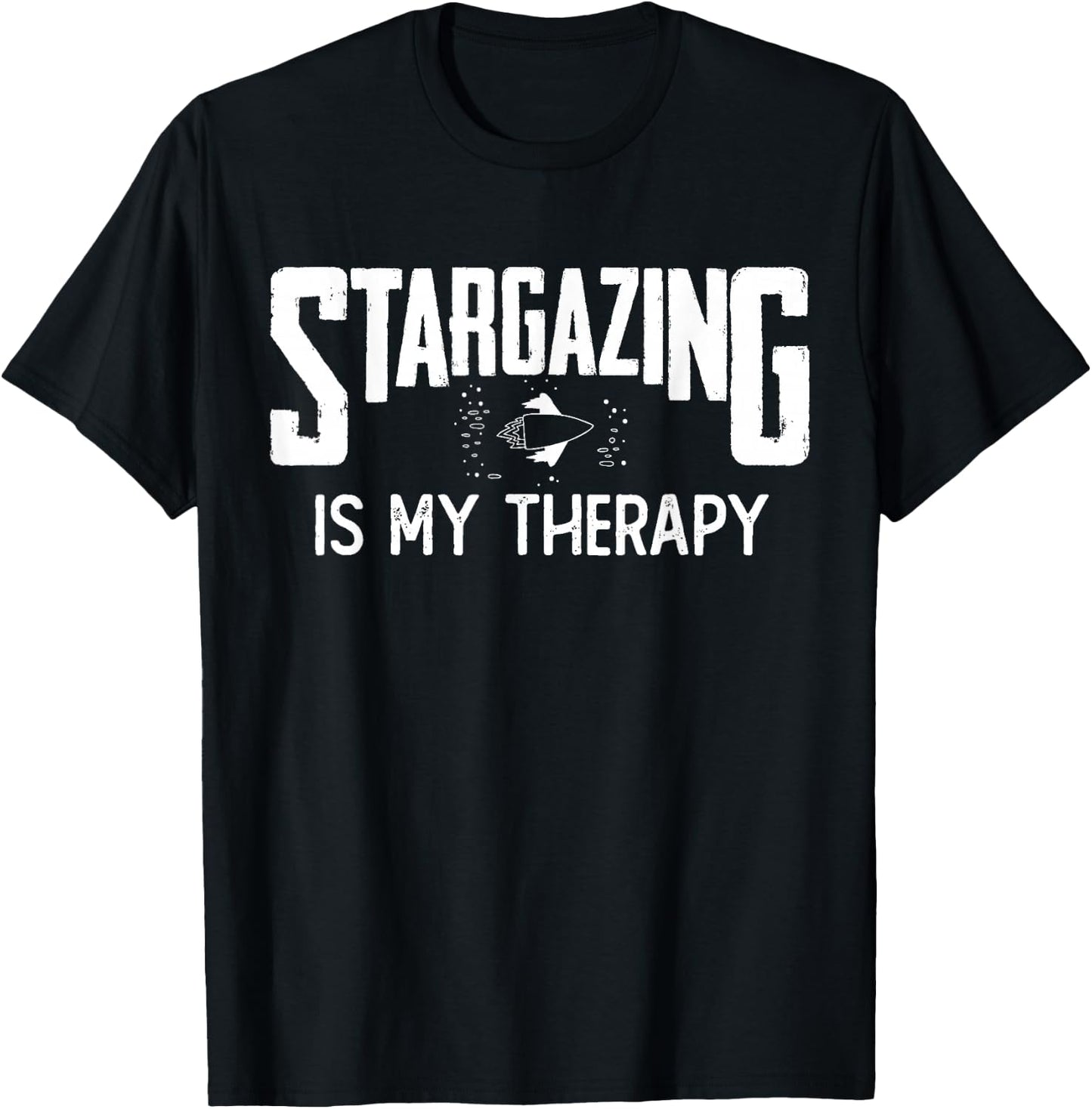 Stargazer Joke Astronomer Telescope Stargazing Astronomy T-Shirt - T-Shirt | Black