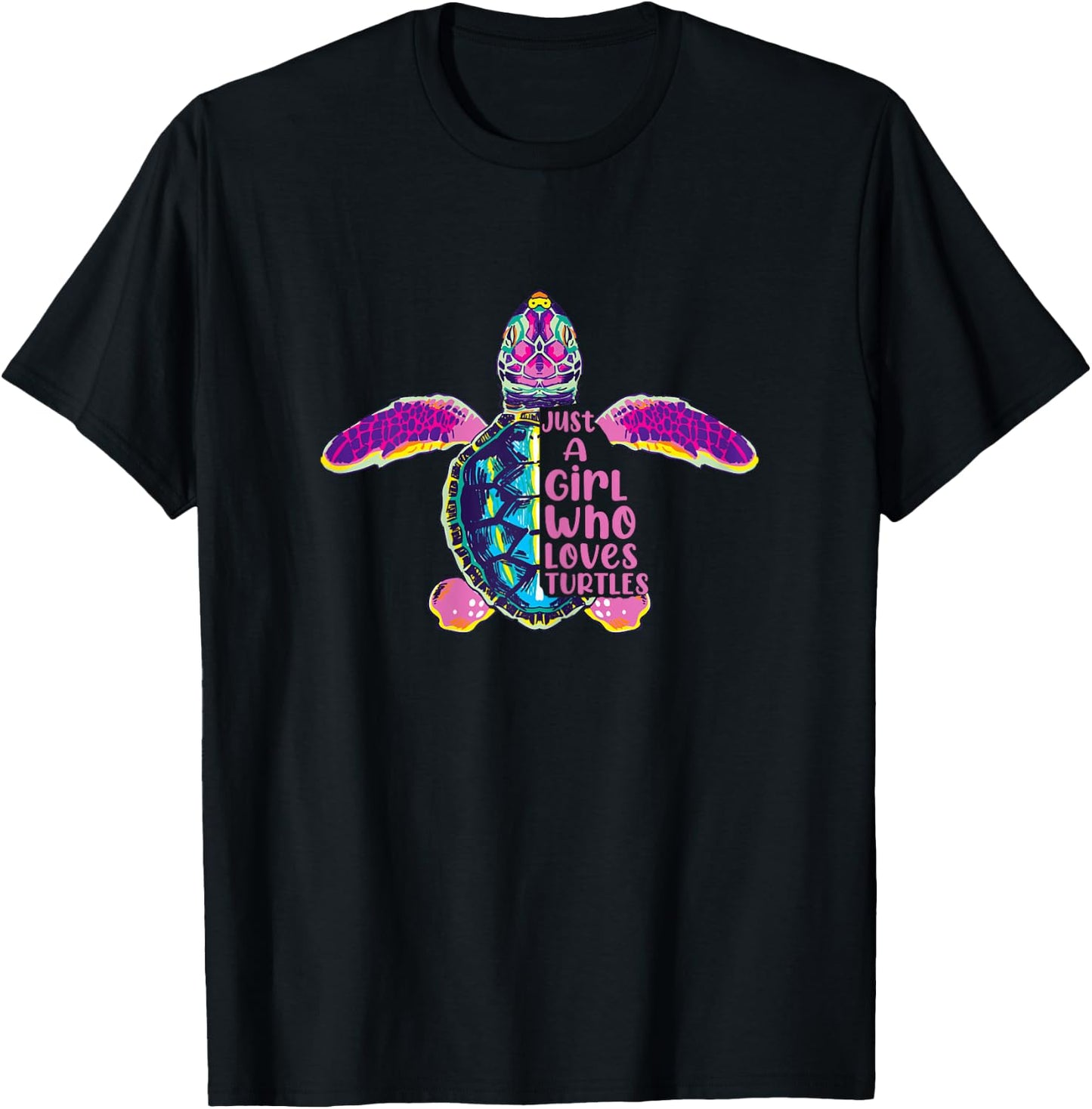 Just A Girl Who Loves Sea Turtles Girls T-Shirt - T-Shirt | Black
