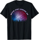 Never Stop Looking Up Sky Stars Astrology T-Shirt - T-Shirt | Black