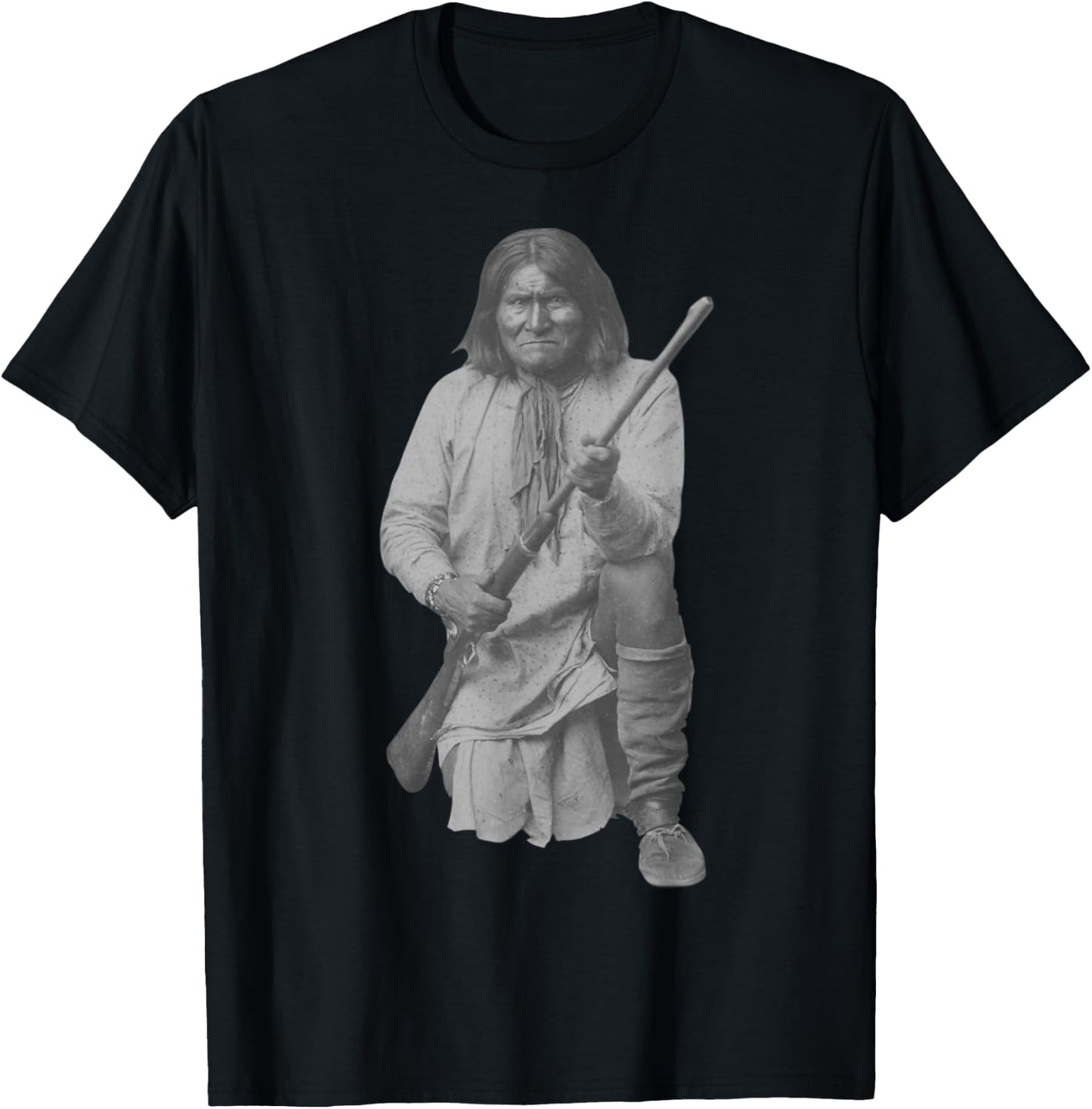 Geronimo Native American Indian Apache Warrior Hero Arizona T-Shirt - T-Shirt | Black
