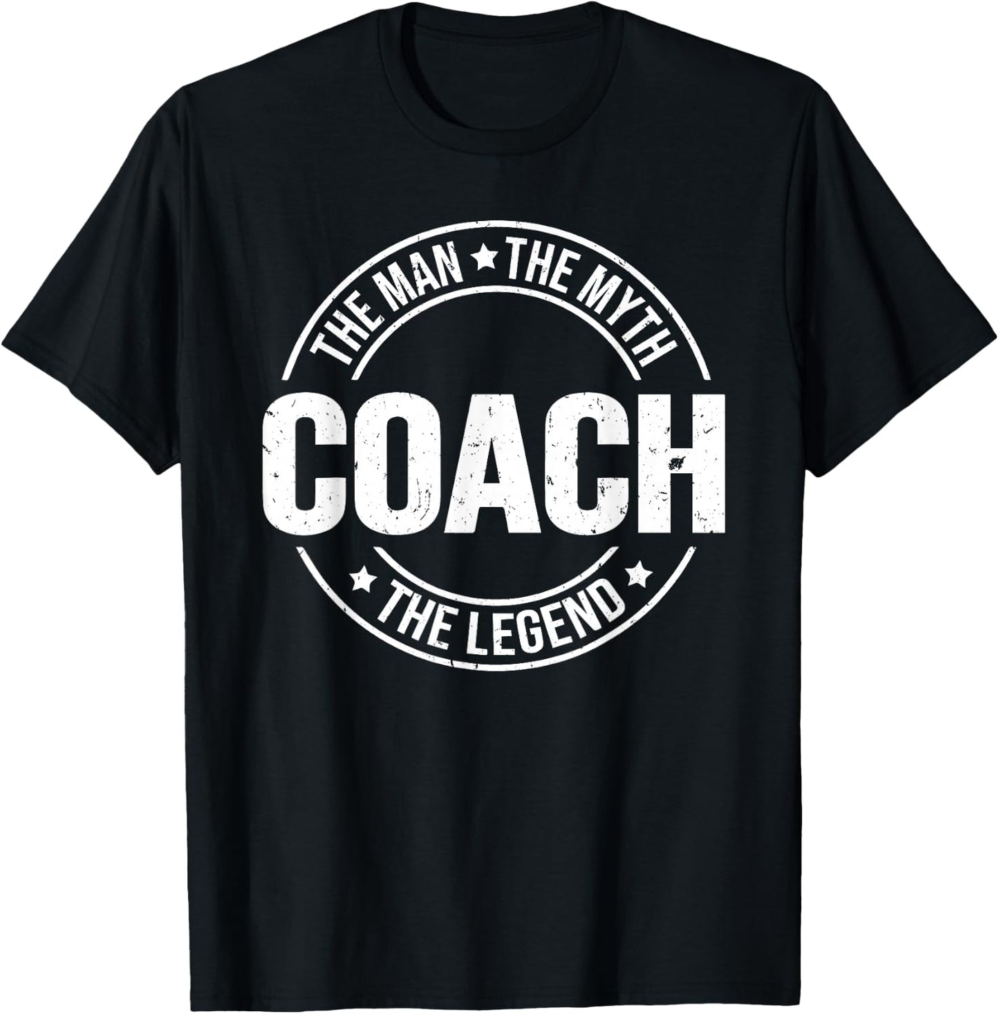 Coach The Man The Myth The Legend Coaches Vintage T-Shirt - T-Shirt | Black