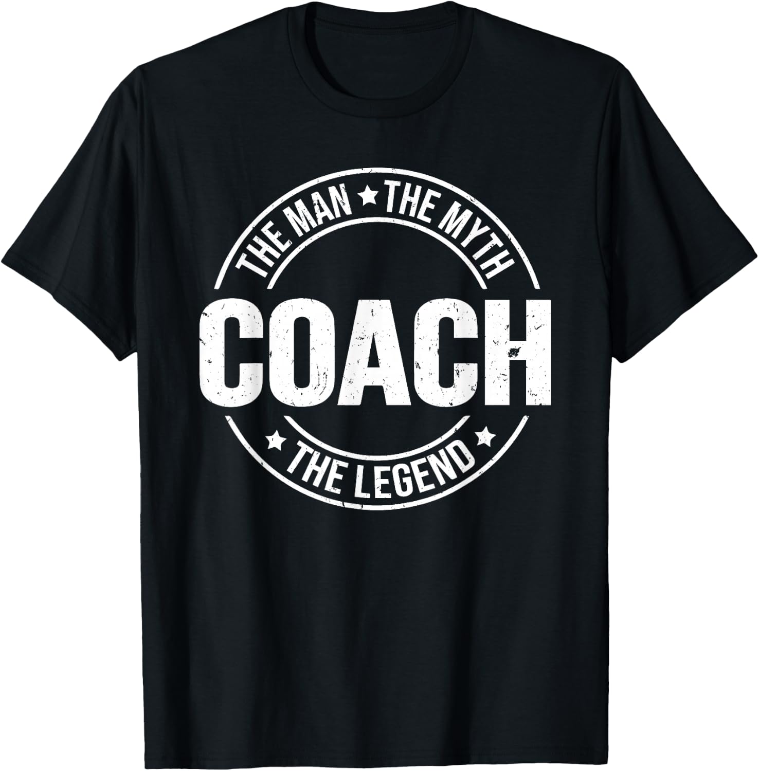 Coach The Man The Myth The Legend Coaches Vintage T-Shirt - T-Shirt | Black