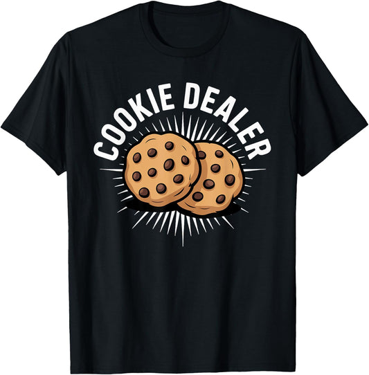 Cookie Dealer Funny Baker Design T-Shirt - T-Shirt | Black