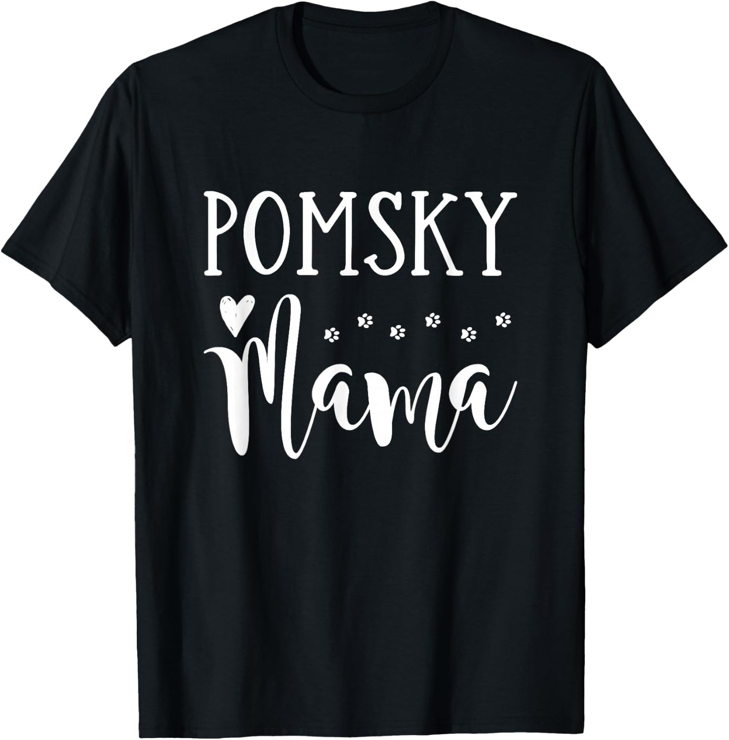 Pomsky Dog Mom - Cute Pomsky Mama T-Shirt - T-Shirt | Black