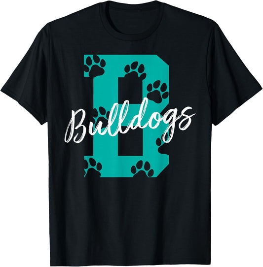 Bulldogs with Foodprints - Bulldog T-Shirt - T-Shirt | Black
