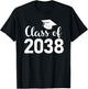 Class of 2038 Grow With Me - Handprints Go on the Back T-Shirt - T-Shirt | Black