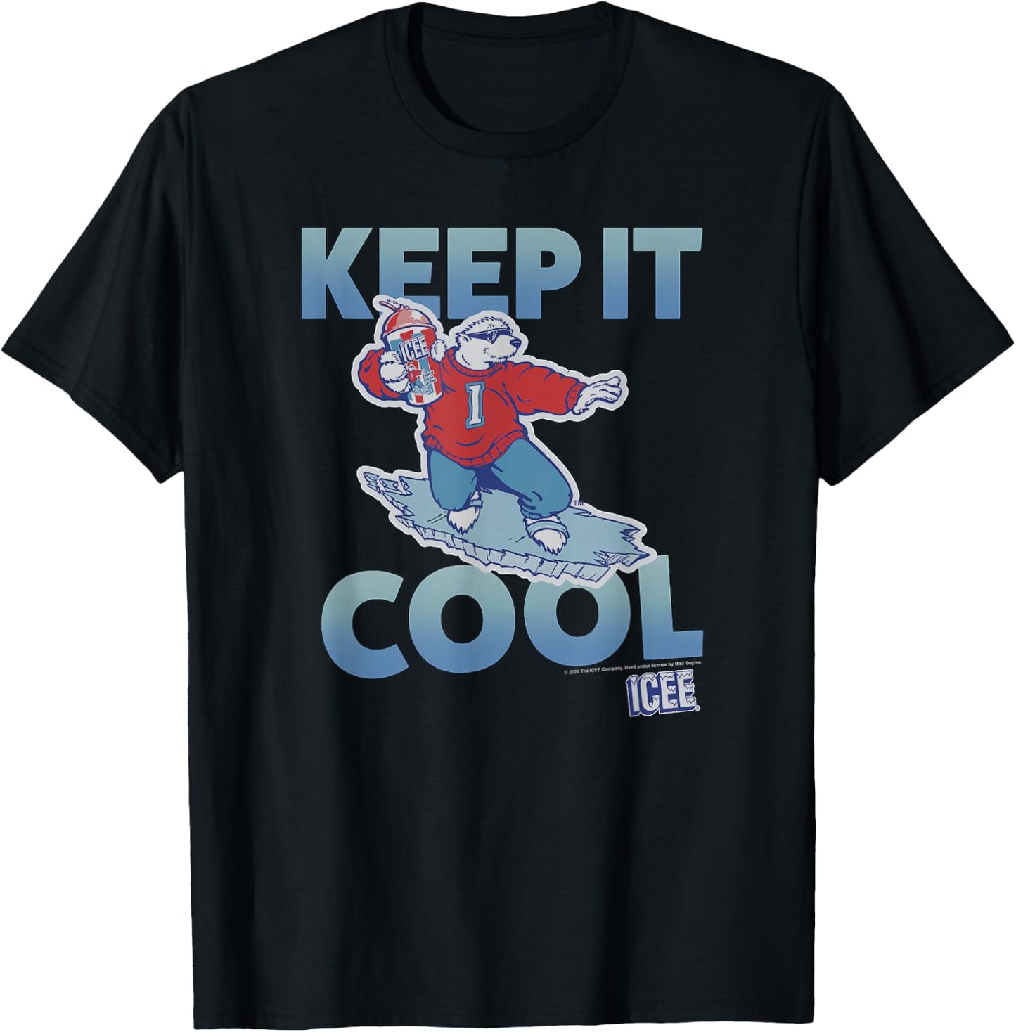 ICEE Bear Keep It Cool Surf Pose T-Shirt - T-Shirt | Black