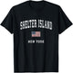 Shelter Island New York NY Vintage American Flag Sports T-Shirt - T-Shirt | Black