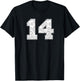 Volleyball #14 Player Number 14 T-Shirt - T-Shirt | Black
