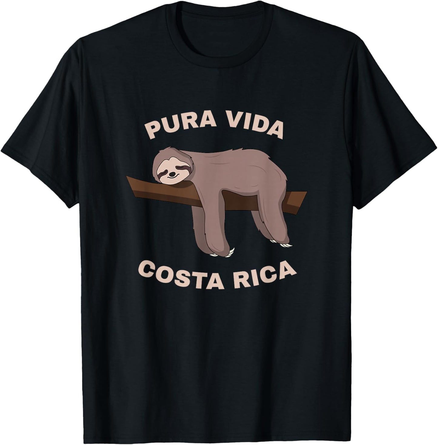 Pura Vida Costa Rica - Cool Costa Rica Sloth T-Shirt - T-Shirt | Black