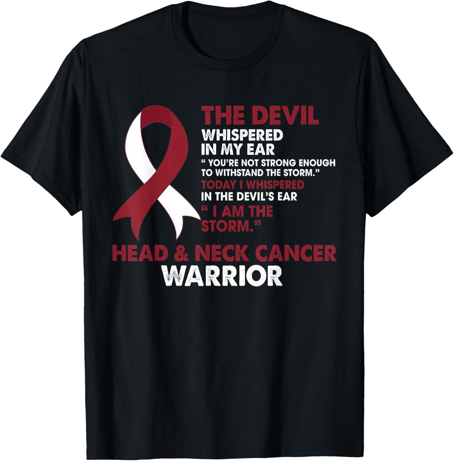I Am The Storm Head & Neck Cancer Awareness Warrior Fighter T-Shirt - T-Shirt | Black