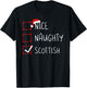 Nice Naughty Scottish Christmas Scotland Heritage Roots T-Shirt - T-Shirt | Black
