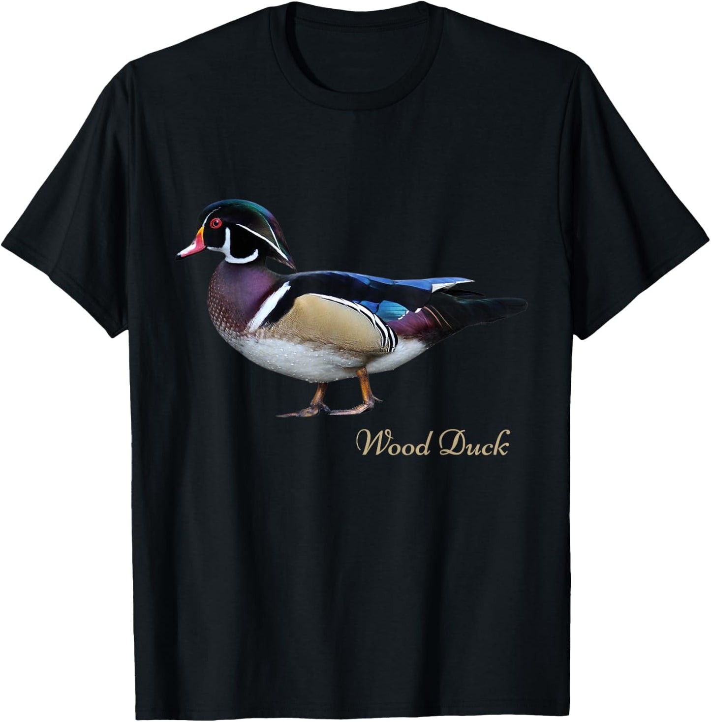 Wood Duck Bird Ornithology T-Shirt - T-Shirt | Black