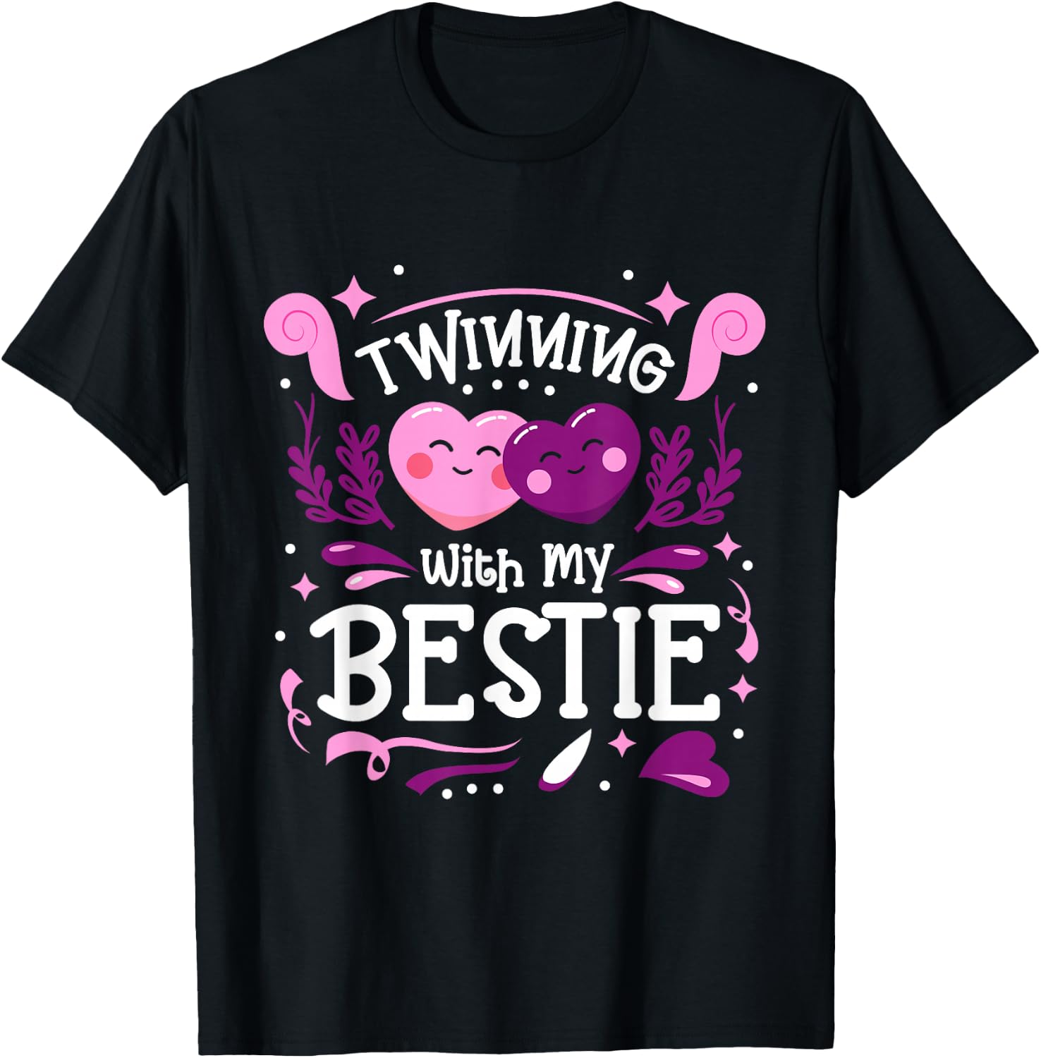 Spirit Week Twinning with My Bestie Friends Matching T-Shirt - T-Shirt | Black