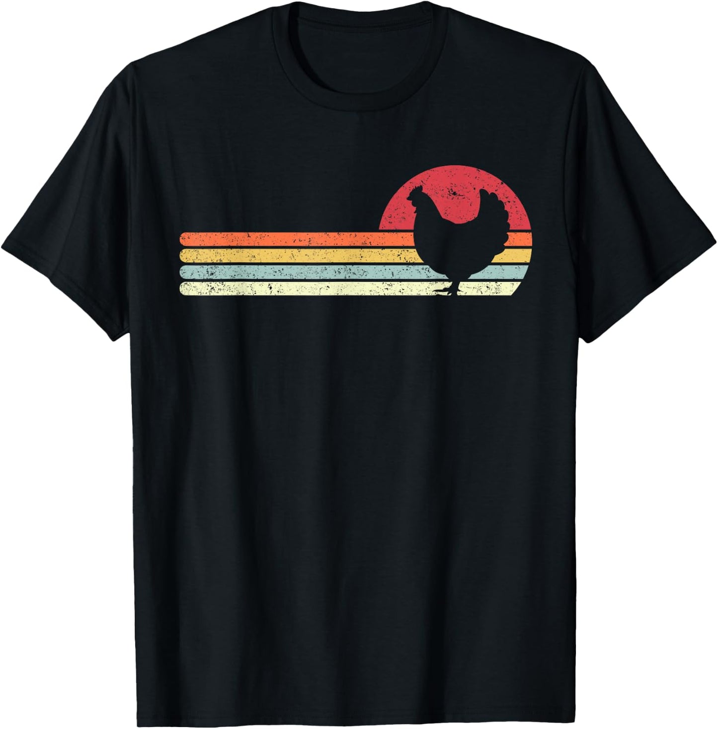 Chicken Shirt. Retro Style T-Shirt - T-Shirt | Black