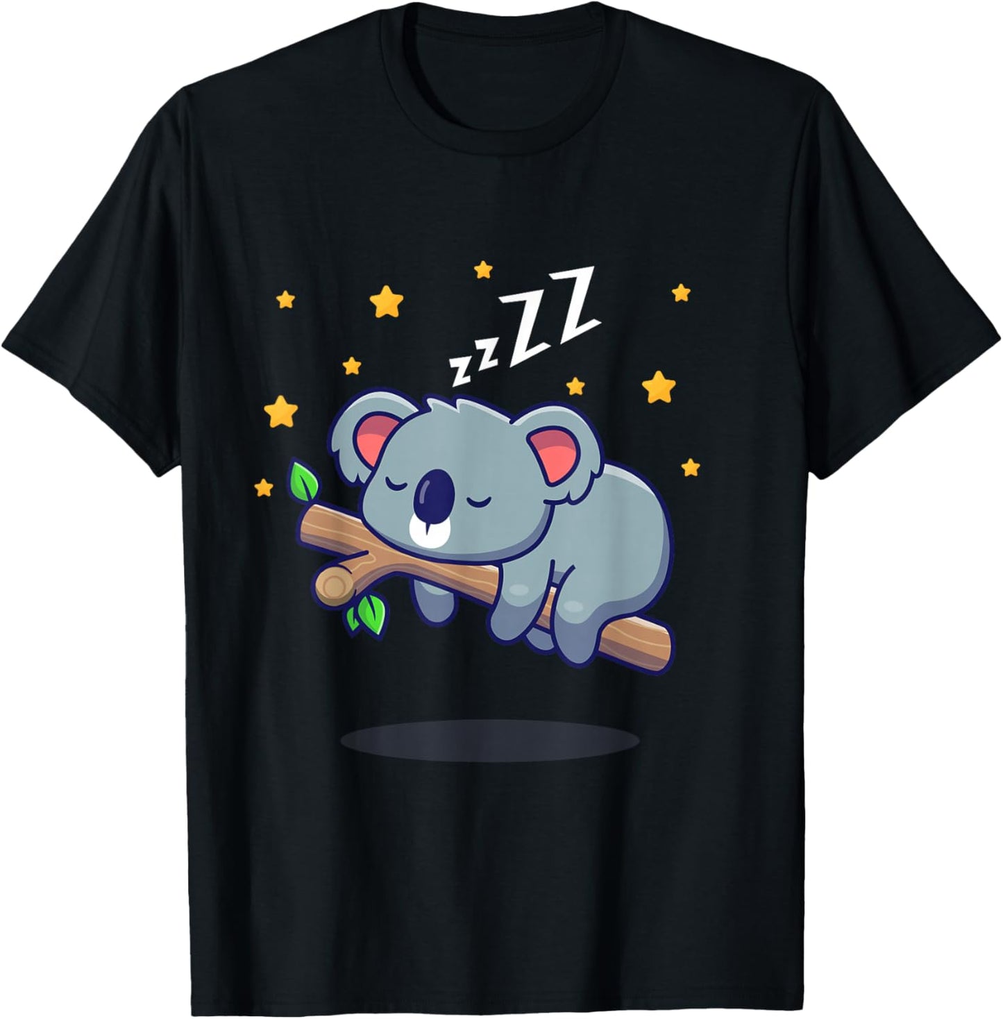 Sleepy Koala Sleeping T-Shirt - T-Shirt | Black