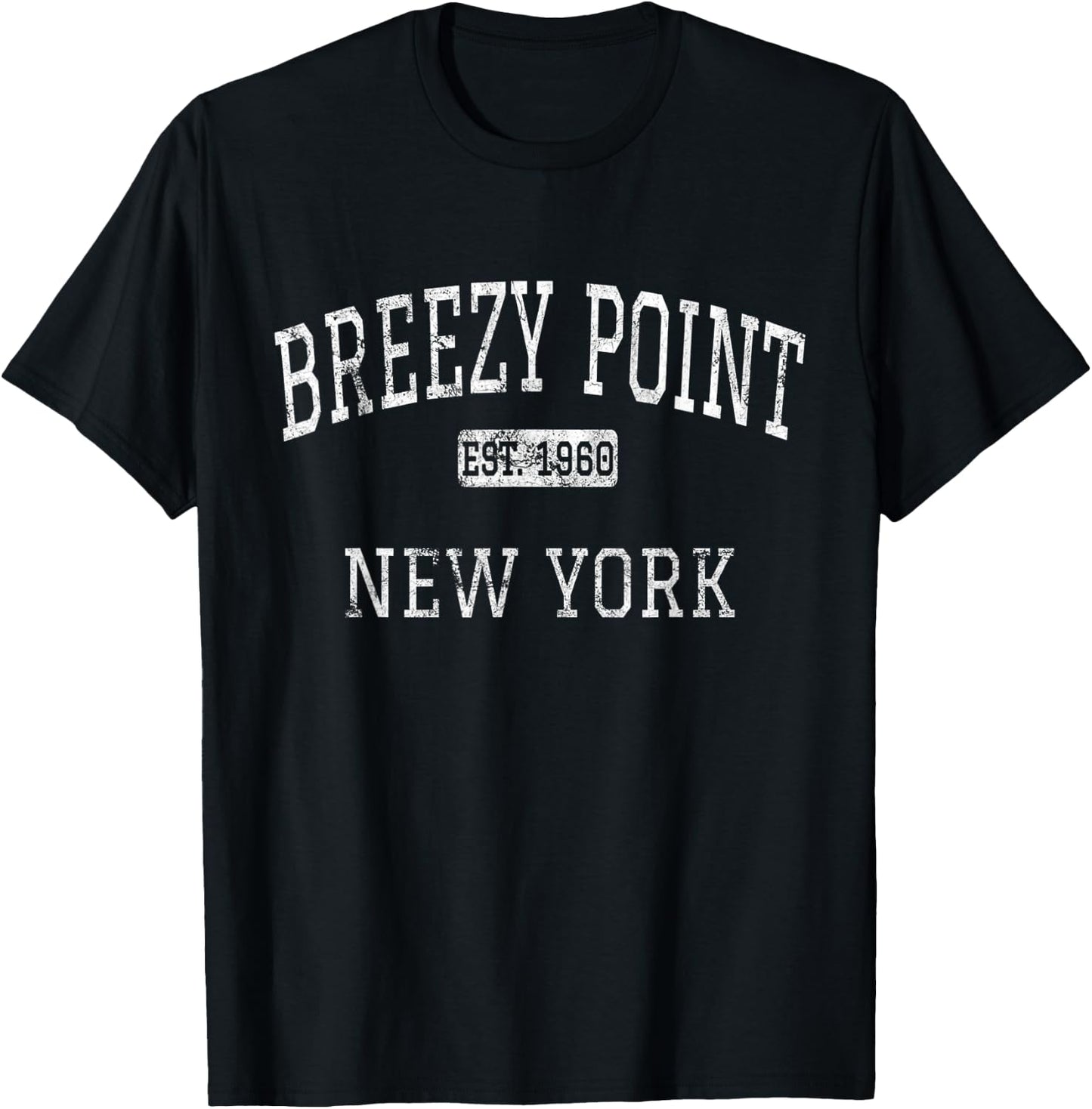 Breezy Point New York Queens NY Vintage T-Shirt - T-Shirt | Black