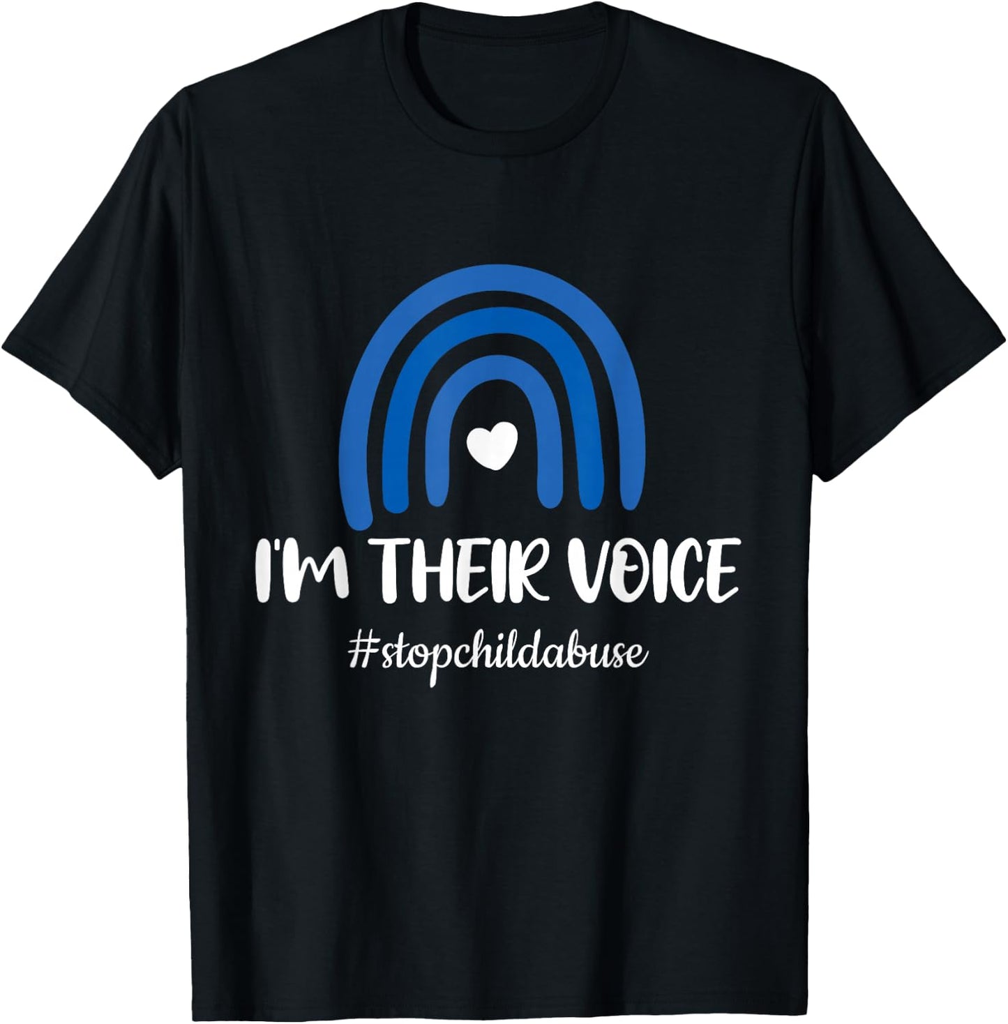 Stop Child Abuse Prevention Awareness Month T-Shirt - T-Shirt | Black