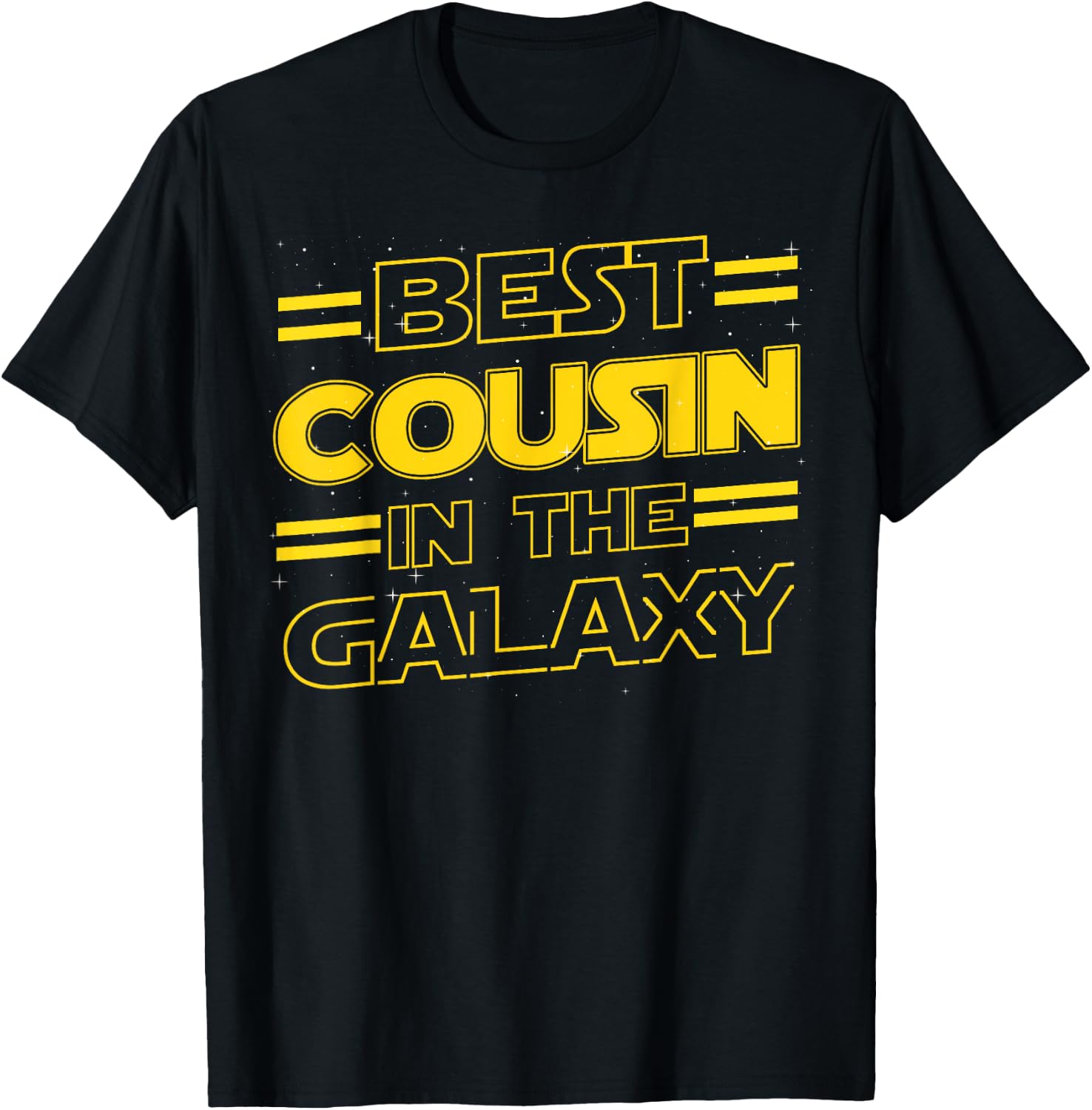 Best Cousin in the Galaxy Funny Fathers Day Gift T-Shirt - T-Shirt | Black