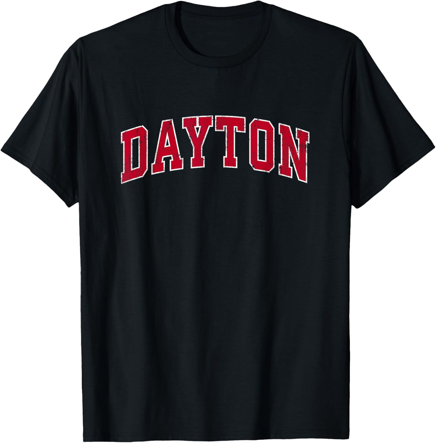 Dayton Ohio OH Vintage Sports Design Red Design T-Shirt - T-Shirt | Black