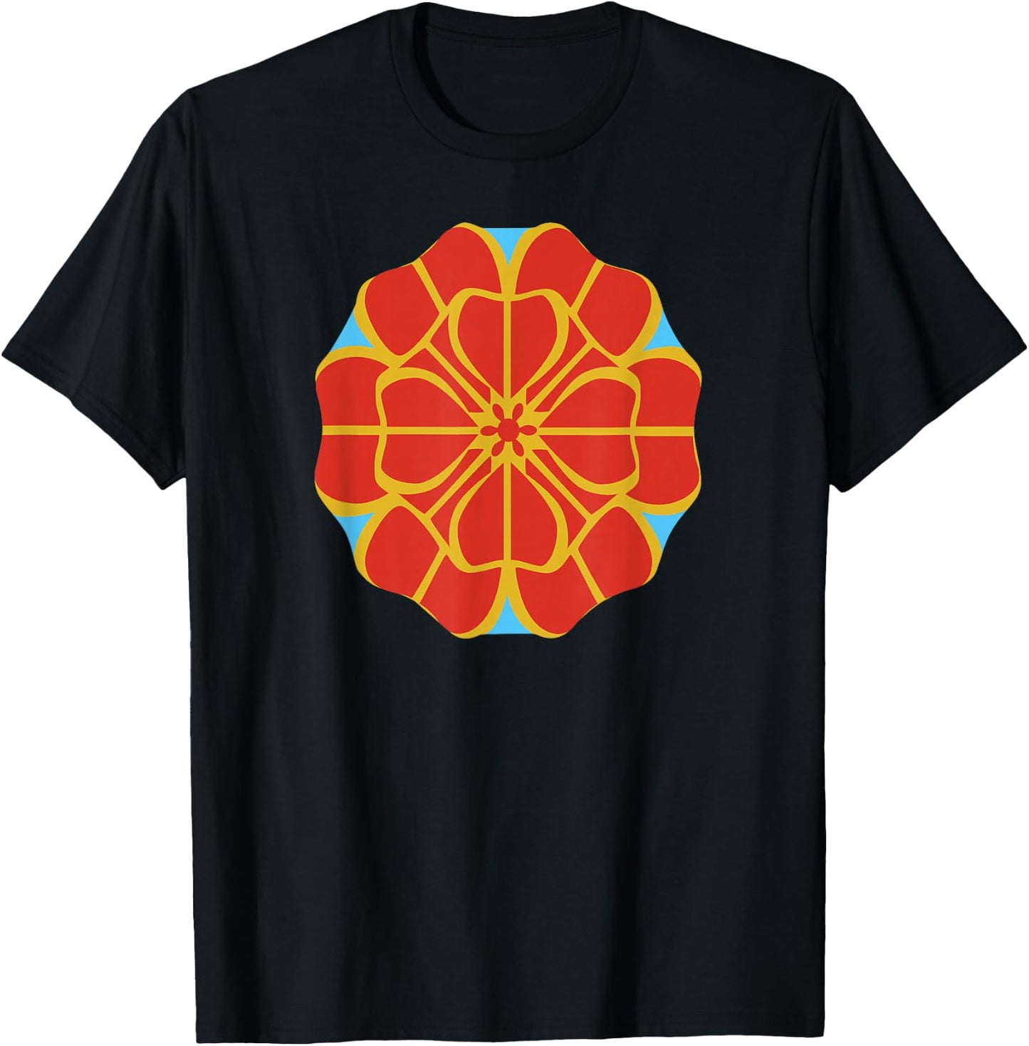 Hanagasa Flower Ryukyu Okinawa Japan Ryukyu Islands 沖縄 T-Shirt - T-Shirt | Black